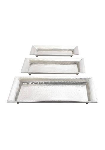 Traditional Aluminum Tray - Set of 3
