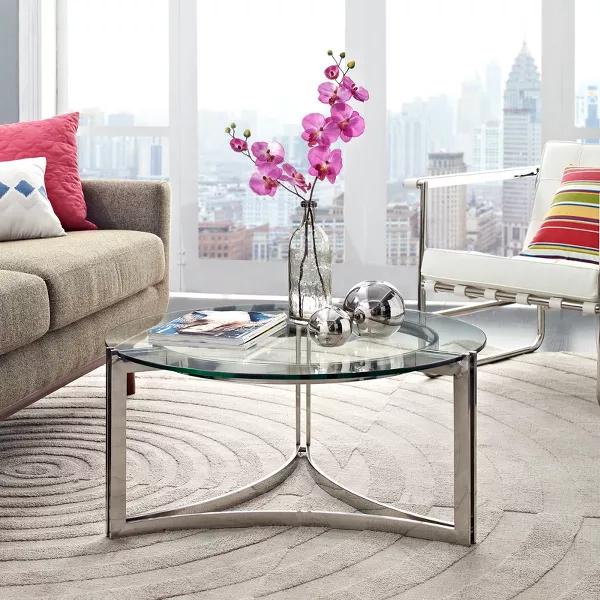 Signet Stainless Steel Coffee Table Silver