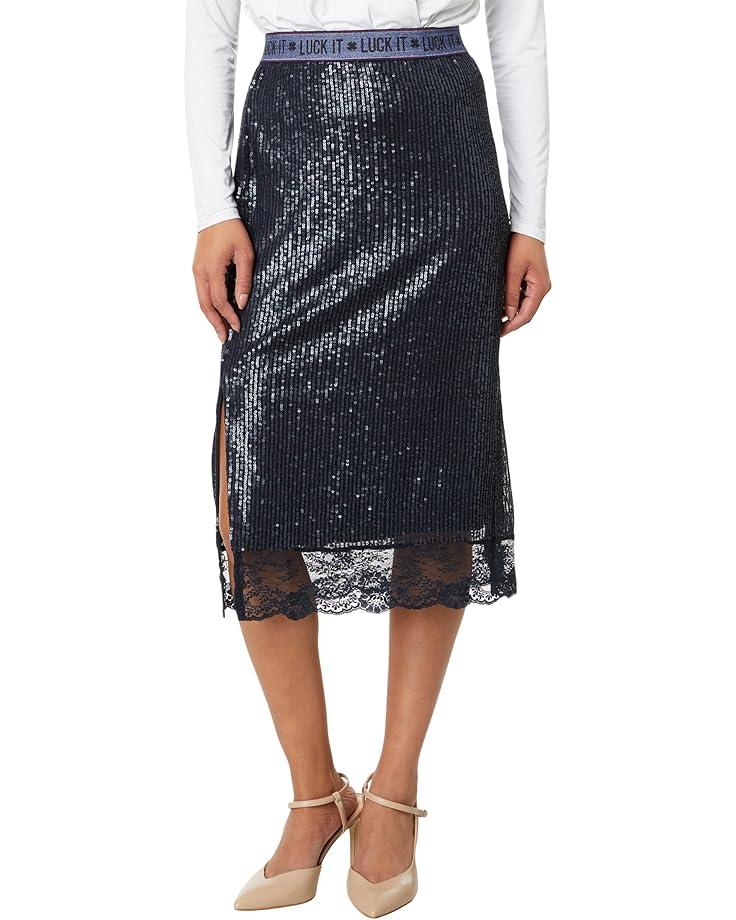 Sequin Lace Midi Skirt