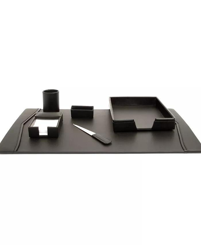Leather 6 Piece Desk Set