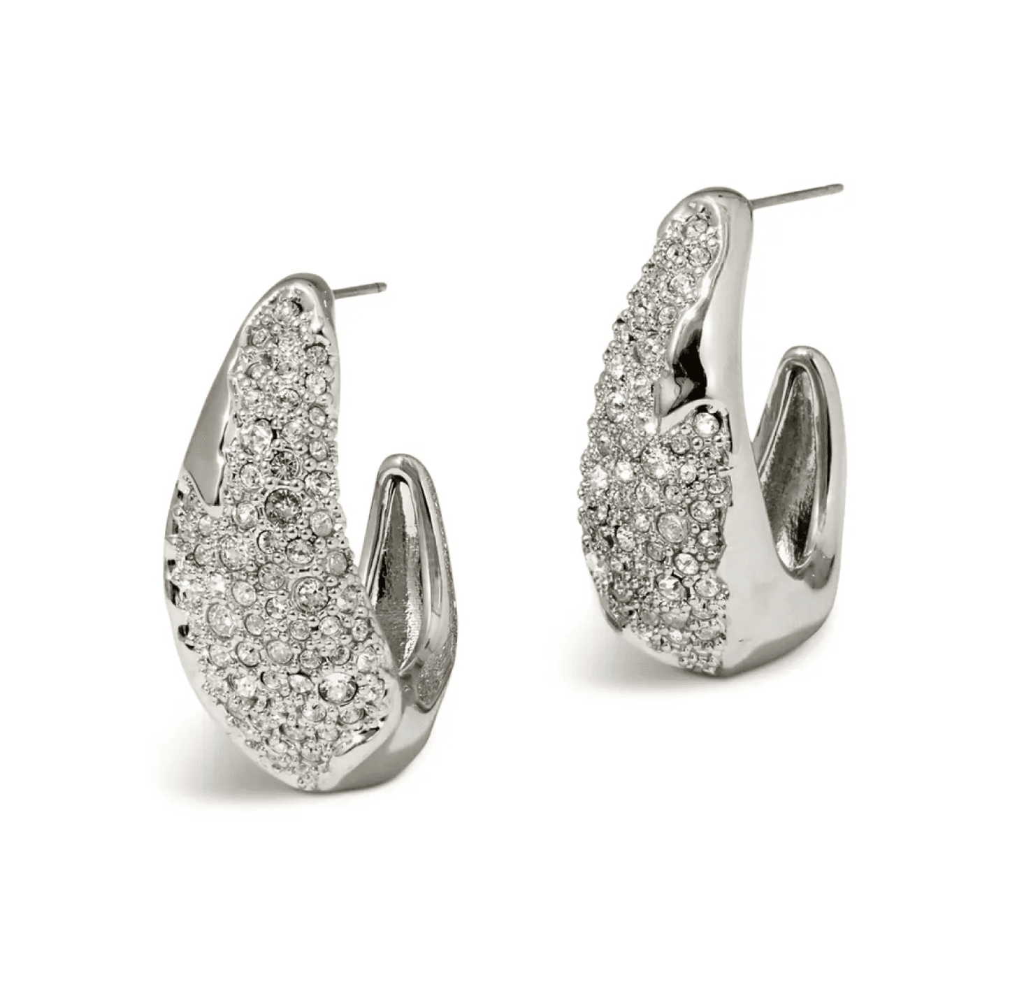 Solanales Crystal Pavé Hoop Earrings