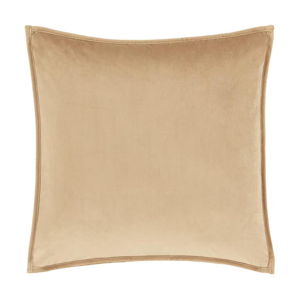 Toulhouse Gold Polyester 20 in. Square Decorative Throw Pillow Cover 20 x 20 in.