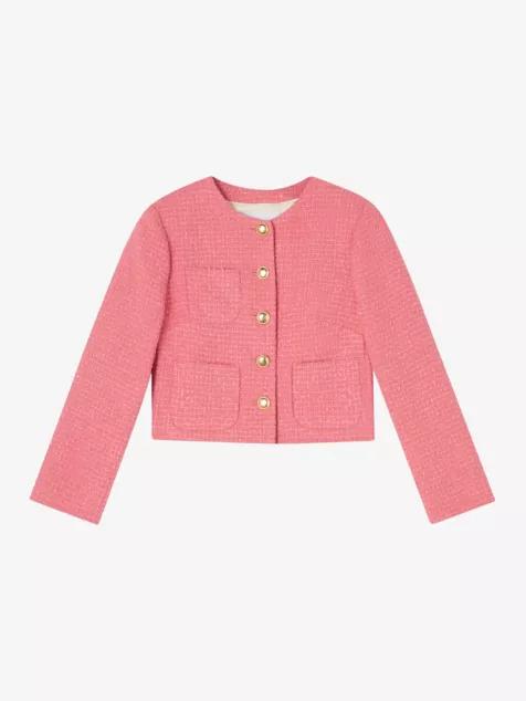 Allie boxy-fit tweed cotton-blend jacket