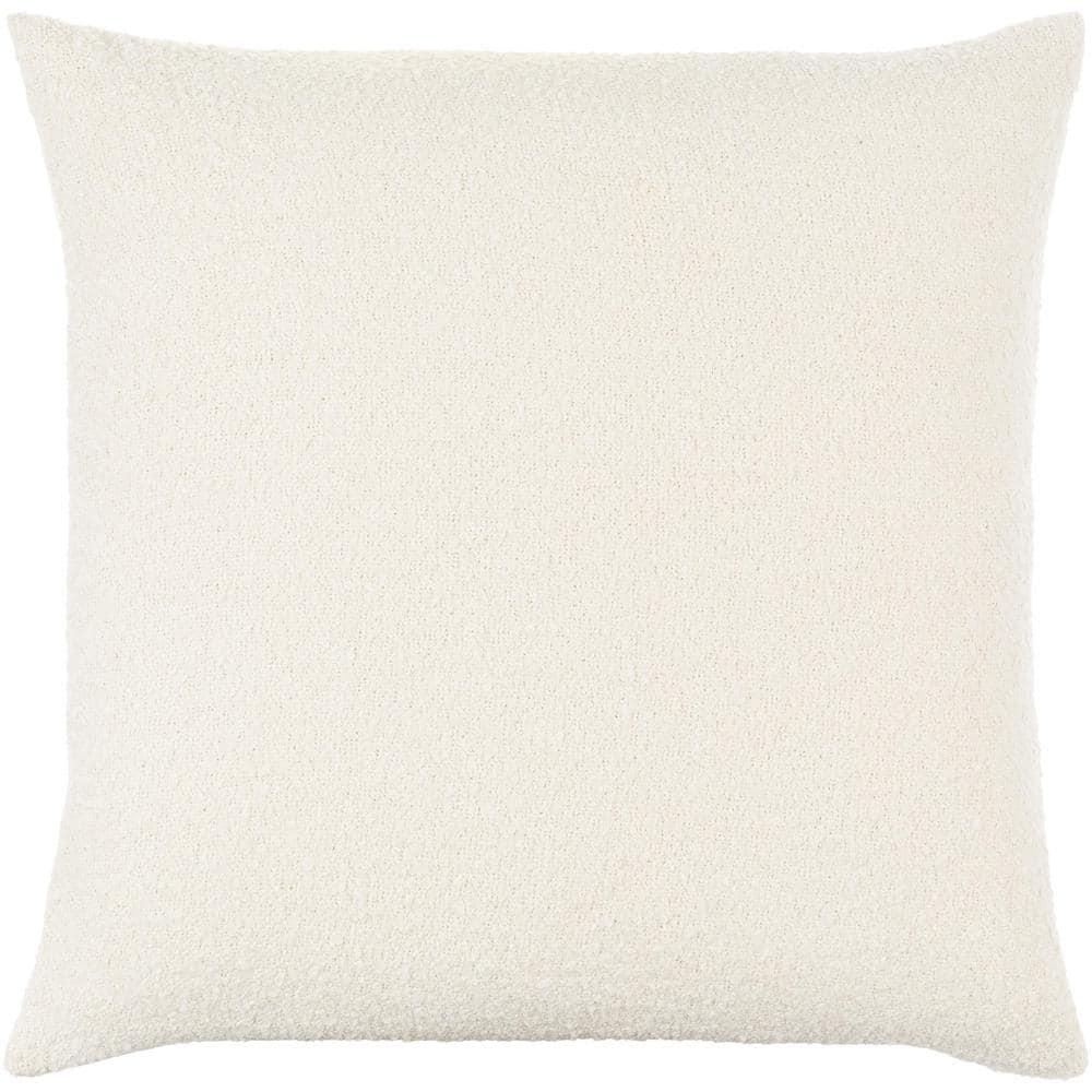 Oskar White Woven Down Fill 20 in. x 20 in. Decorative Pillow