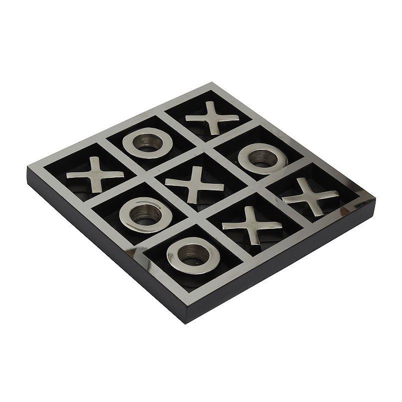Stella & Eve Contemporary Silver Aluminum Tic Tac Toe Game Set