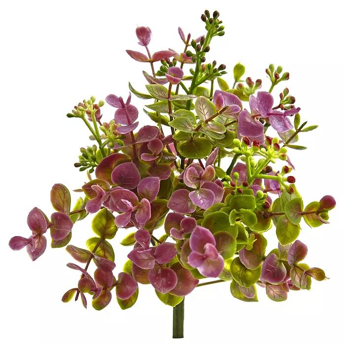 8" Eucalyptus and Sedum Artificial Plant, Set of 12